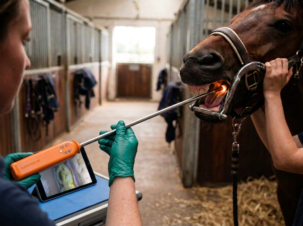 Eigenaar kijkt live mee op een tablet in de stal